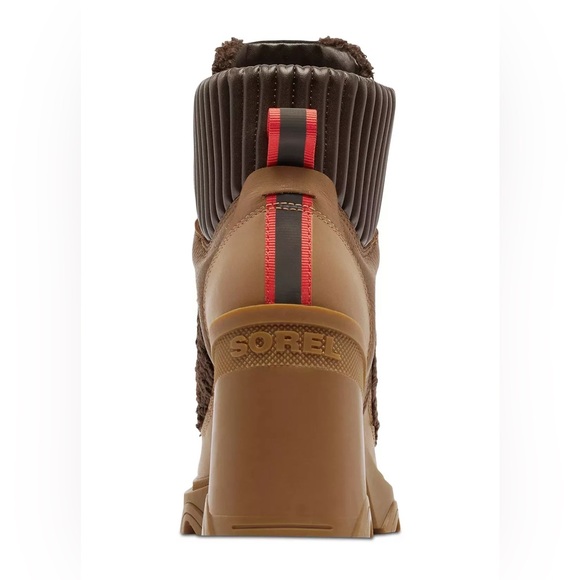 SOREL Women's Brex Cozy Mixed-Media Lace-Up Ankle Booties Blackend Brown Sz 7 - Picture 4 of 11